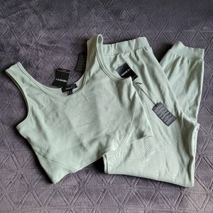 F21+ sage casual set